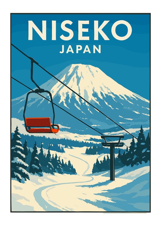 Poster Niseko Japan Winter Landcsape Travel