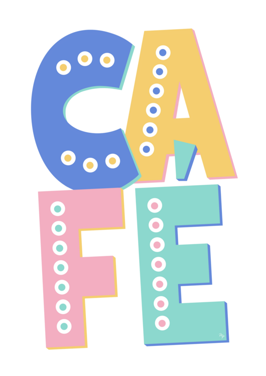 T-shirt Bold Cafe Sign