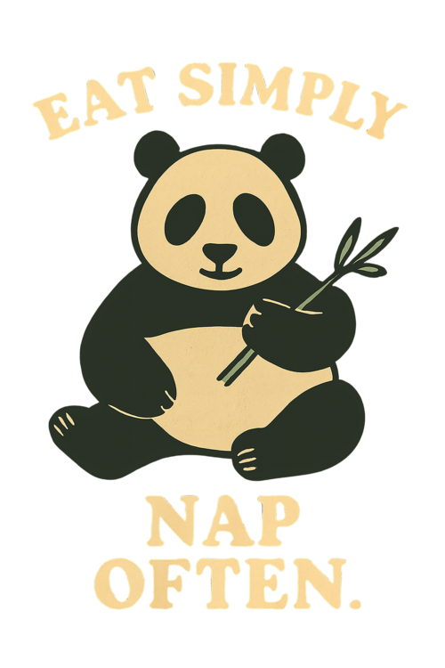 T-shirt Panda Minimalist