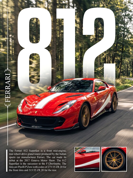 Poster Ferrari 812 Superfast - The F12's Worthy Successor