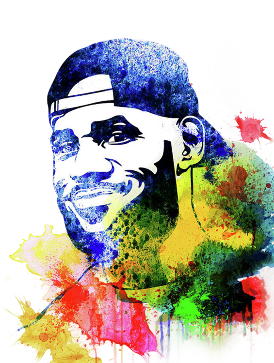 T-shirt Lebron Watercolor