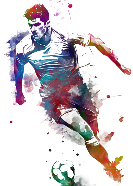 T-shirt Soccer player sport art