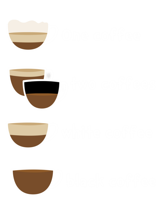 T-shirt One coffee two coffees