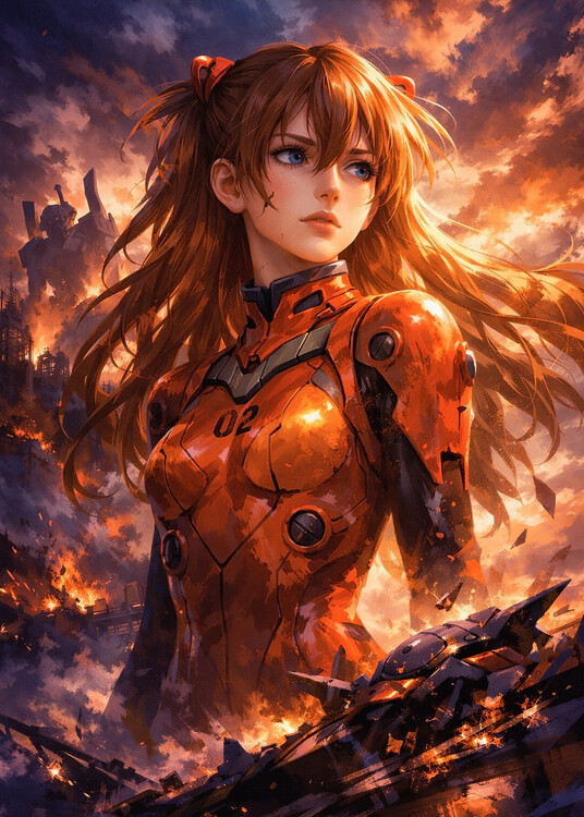 Poster Neon Mecha Anime 02