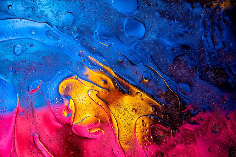 Плакат Vibrant Liquid Art: A Kaleidoscope of Colors