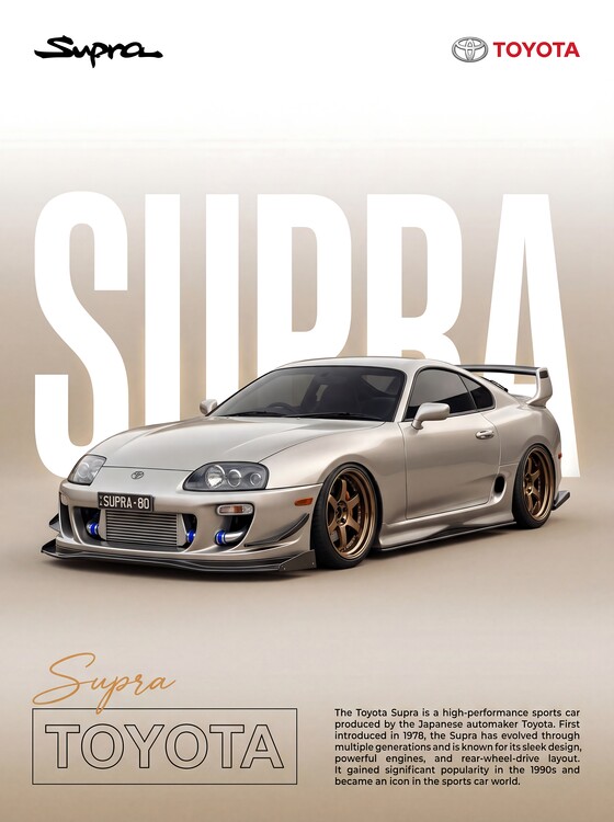 Juliste The Toyota Supra | Most Beloved Sports Car