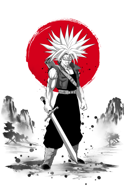 T-shirt Red Sun Fighter of Hope