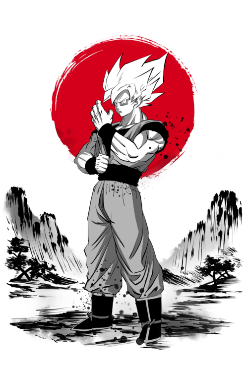 T-shirt Red sun SSJ Warrior