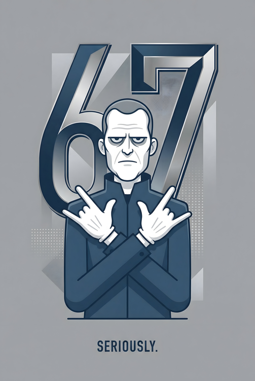 Poster 67 Internet Trend Artwork – Funny Cartoon Meme Poster