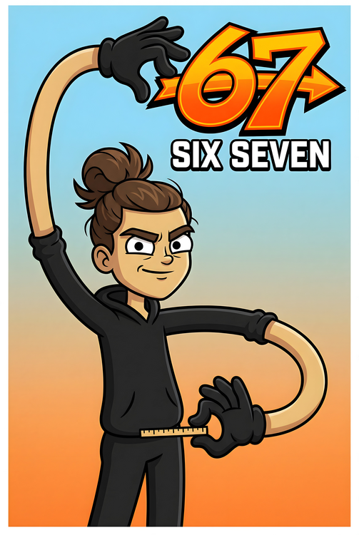 Poster 67 Viral Pop Art Poster – Funny Height Gesture Design