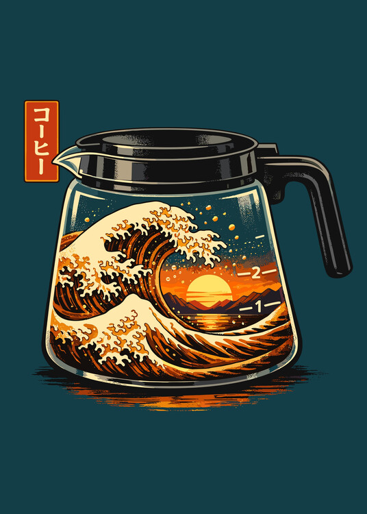 Плакат Japanese Coffee Wave