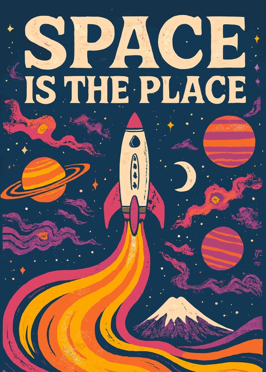Poster Retro Vintage Space
