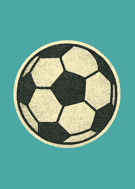 Poster Soccer Ball Illustration