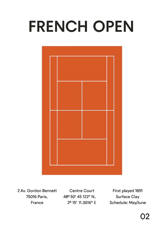 Poster Tennis French Open Sport