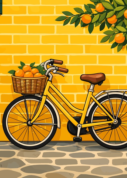 Poster Yellow Bike Aesthetic
