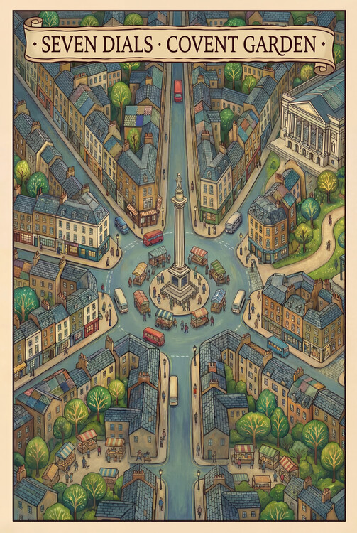 Poster Seven Dials, Covent Garden