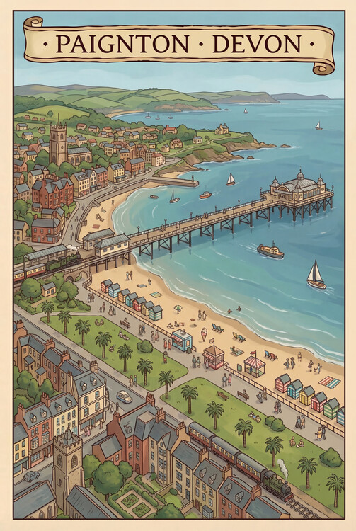 Poster Paignton, Devon