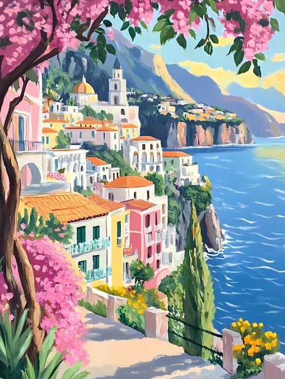 Плакат Amalfi Coast, Summer Italy