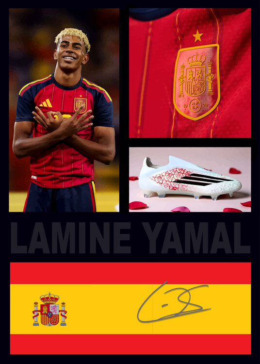 Poster Young Footballer Collage