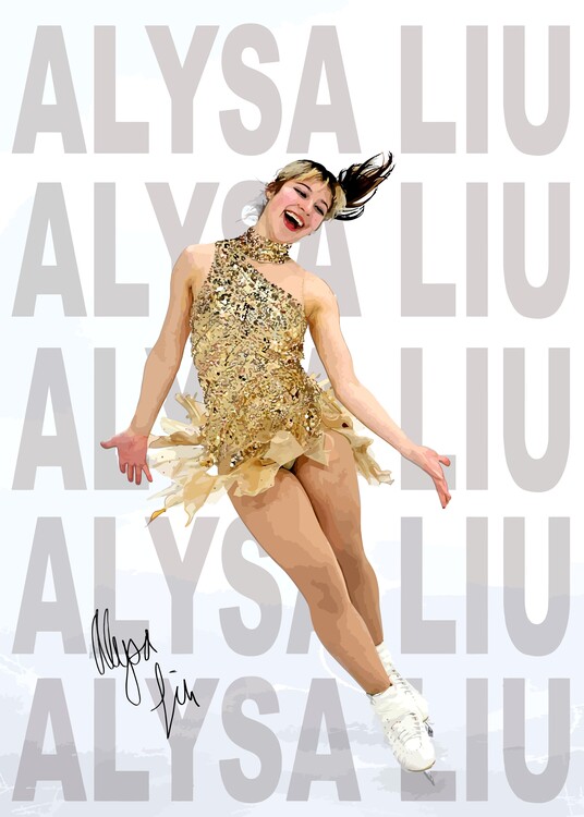 Poster Women Skater Portrait