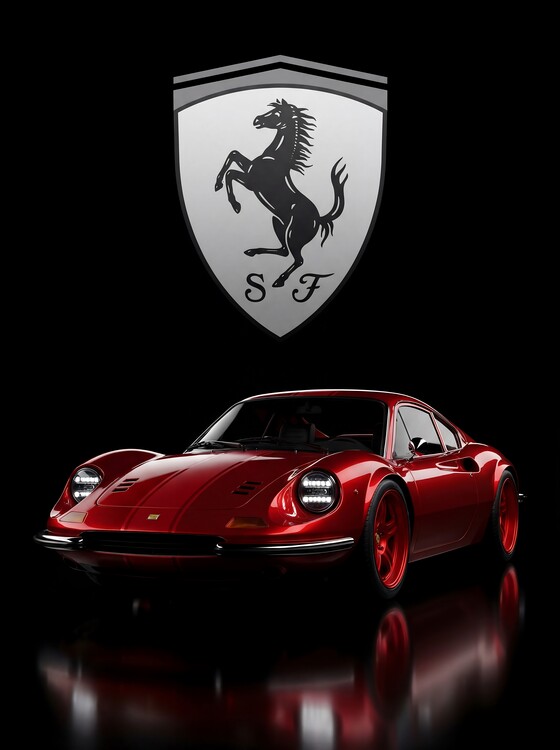 Plakát The Ferrari Dino Stance