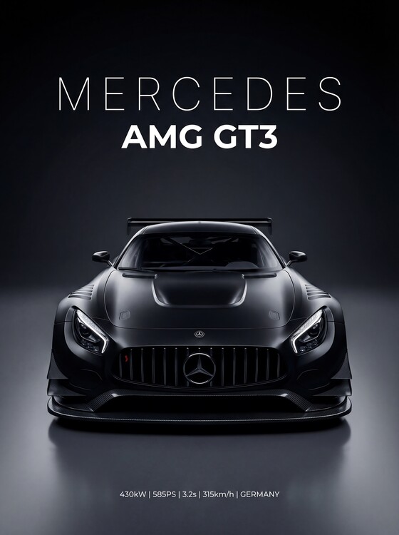 Poster The Mercedes AMG GT3 — All Black