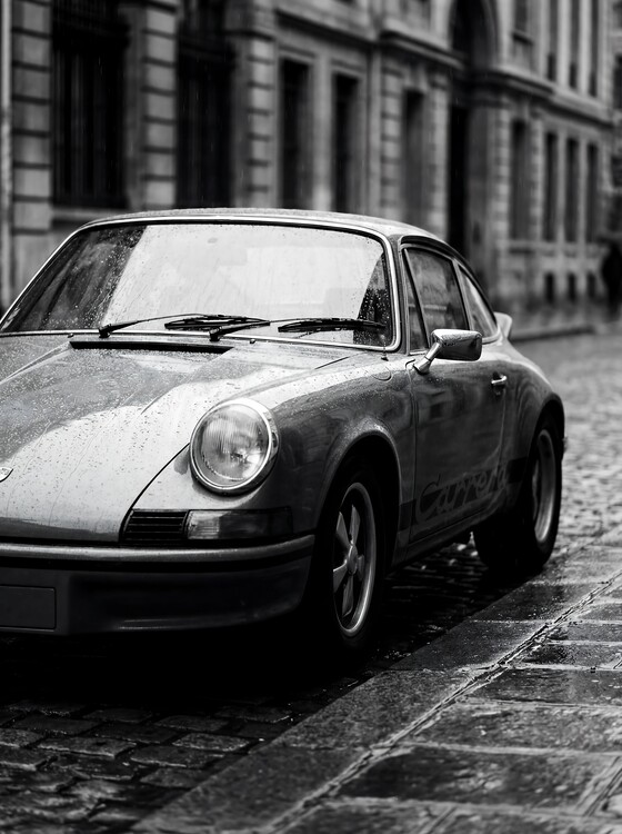 Poster Porsche 911 Black & White Beauty