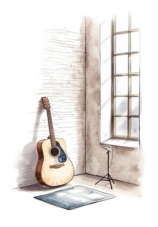 Плакат Повідомлення Gemini Acoustic Studio: Guitar by the Window S