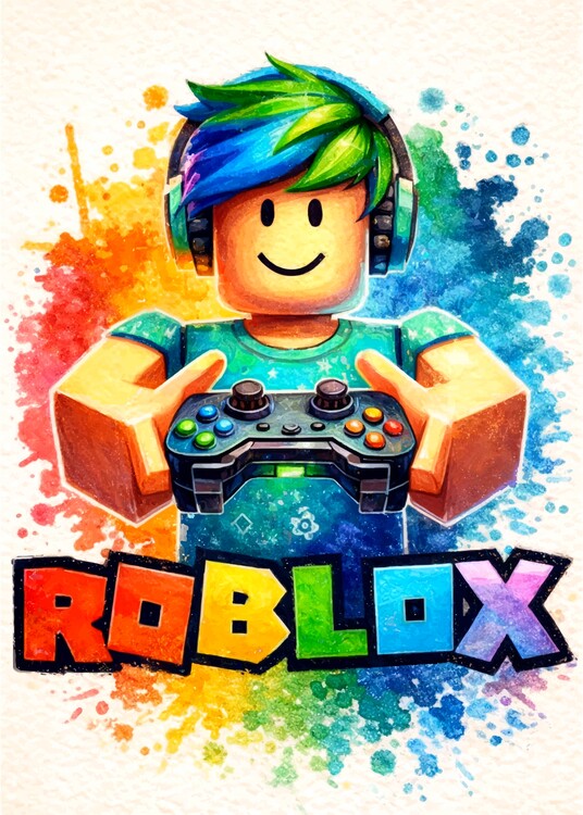 Poster Watercolor Splatter Gaming Popular