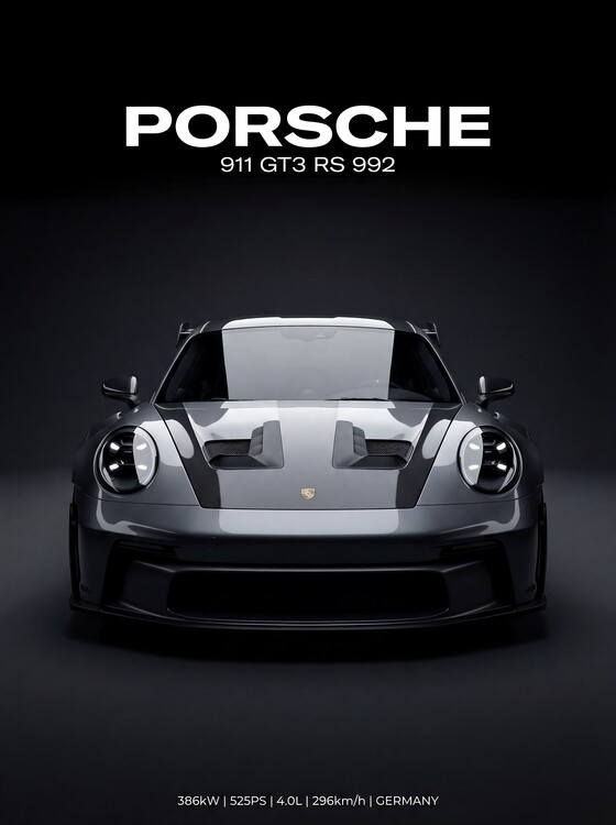 Poster Porsche 911 GT3 RS 992: Pure Performance