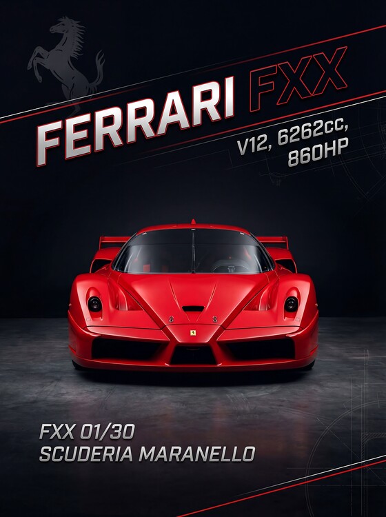 Canvas Print Ferrari FXX: Scuderia's Masterpiece