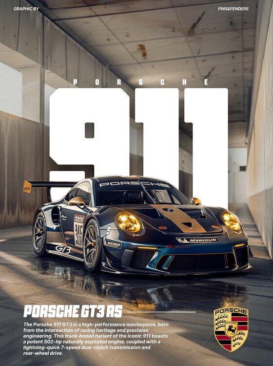 Canvas Print Porsche GT3 RS: Motorsport Excellence