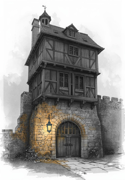 Плакат Old World Citadel: The Historic Gatehouse