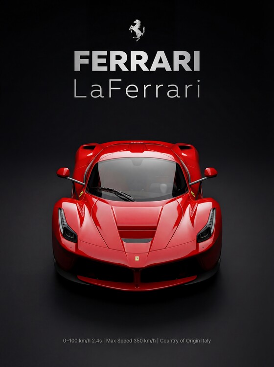 Poster Ferrari LaFerrari - The Prancing Horse Crowned