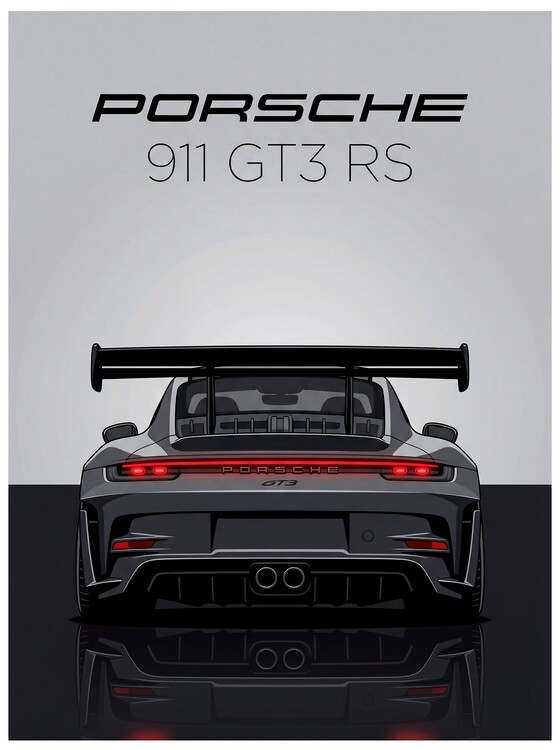 Canvas Print Porsche 911 GT3 RS - Track Dominance