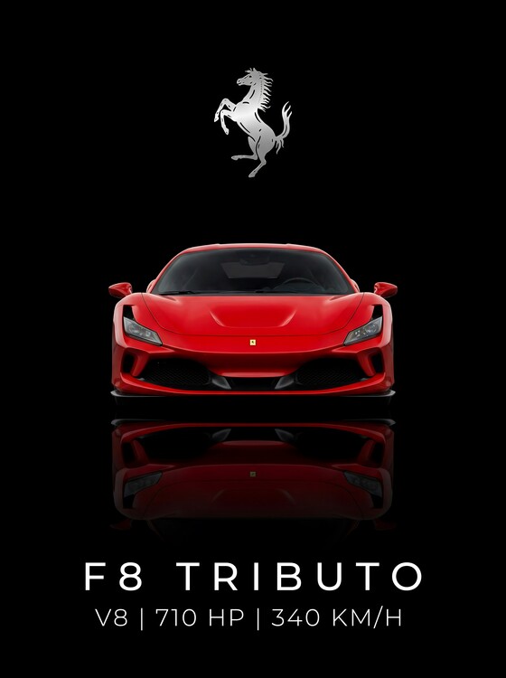 Canvas Print Ferrari F8 Tributo - The Ultimate Expression of V8