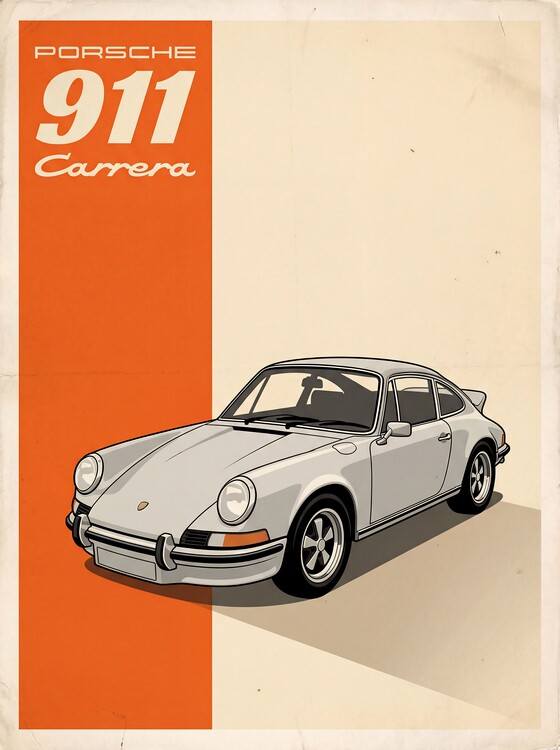 Canvas Print Porsche 911 Carrera - Golden Era