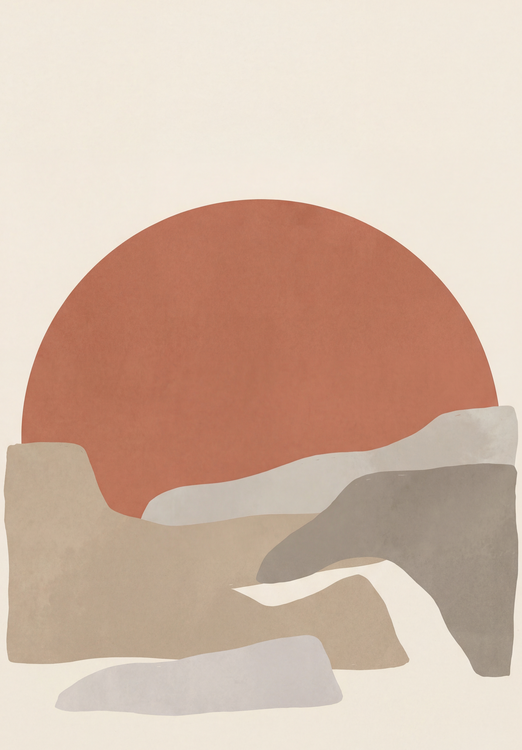 Poster Sunset mountain