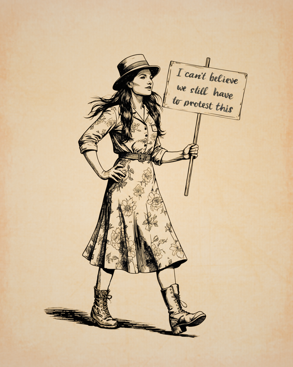 Αφίσα Vintage Feminist Protest Poster - “I Can’t Believe We Still