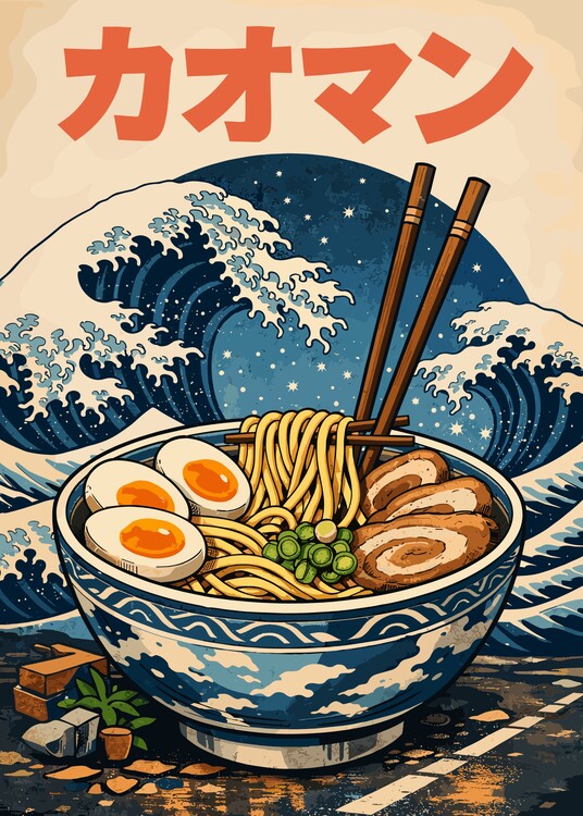 Плакат Ramen Noodle Kanagawa