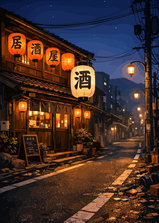 Плакат Traditional Japanese Izakaya Restaurant