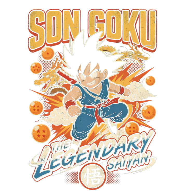 T-shirt Dragon Ball - Son Goku Legendary Saiyan Warrior