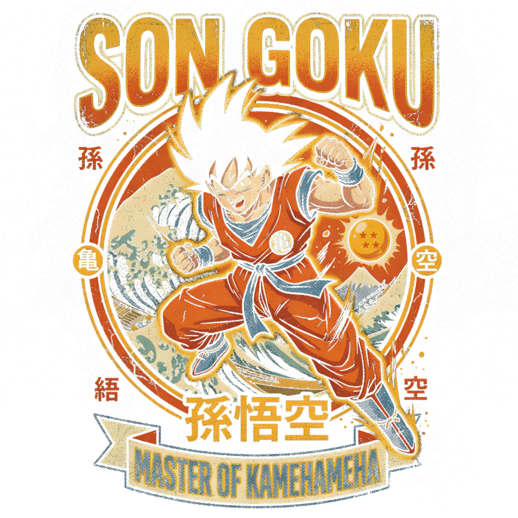 T-shirt Son Goku: Master of Kamehameha