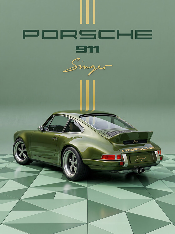 Canvas Print Singer Porsche 911 - Vintage Luxury