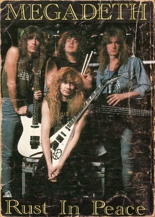 Poster Group Band Heavy Metal Retro Style