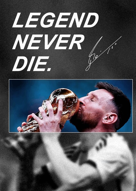 Poster Football Legend Never Die Quote Popular