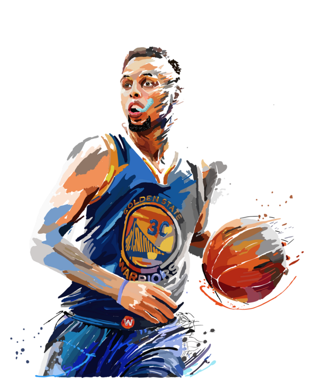 T-shirt Blue Basketball Player