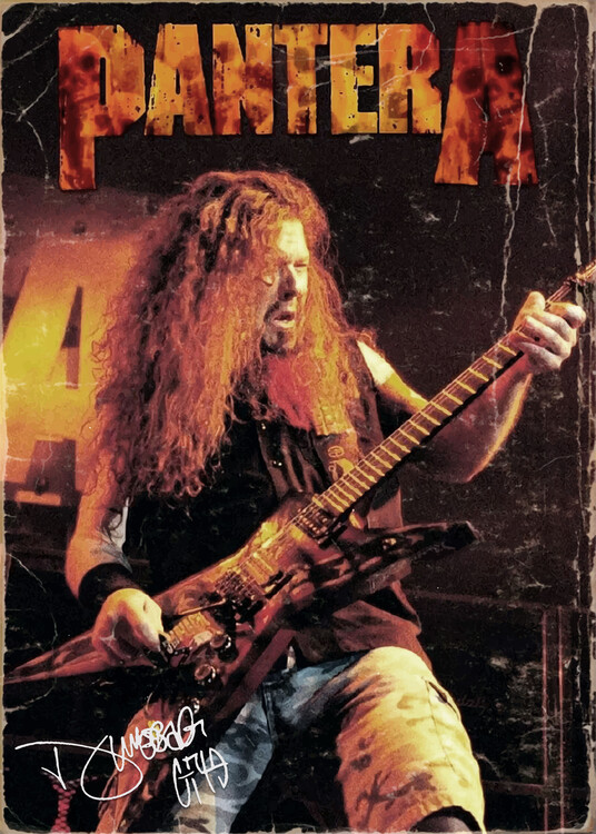 Plakat Rock Guitarist in Vintage Style