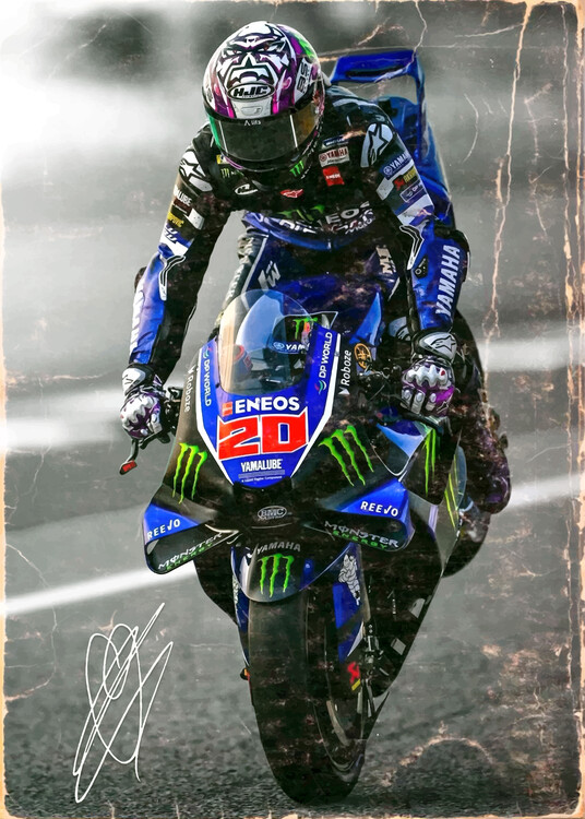 Poster Rider Number 20 in Vintage Style