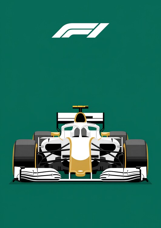 Plakat F1 Front View Automotive Racing